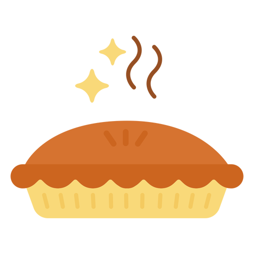 Sparkly pie flat PNG Design
