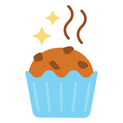 Sparkly muffin flat PNG Design