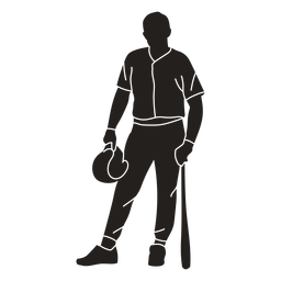 Cricket player batsman standing PNG Design Transparent PNG
