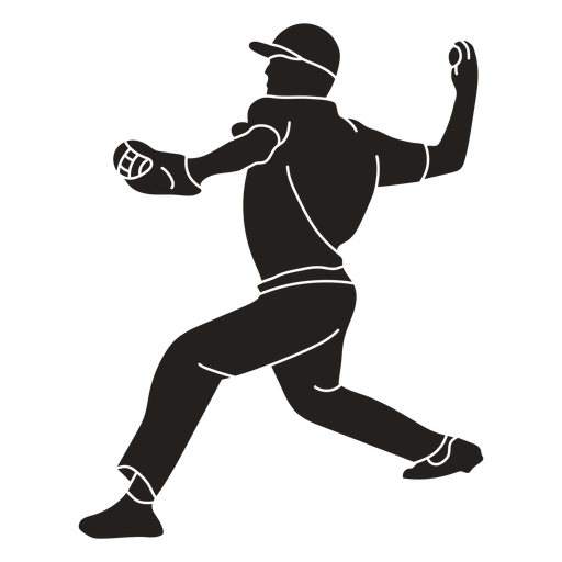 Cricket player throwing ball cut out PNG Design