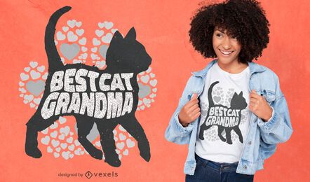 El mejor diseño de camiseta de abuela de gato