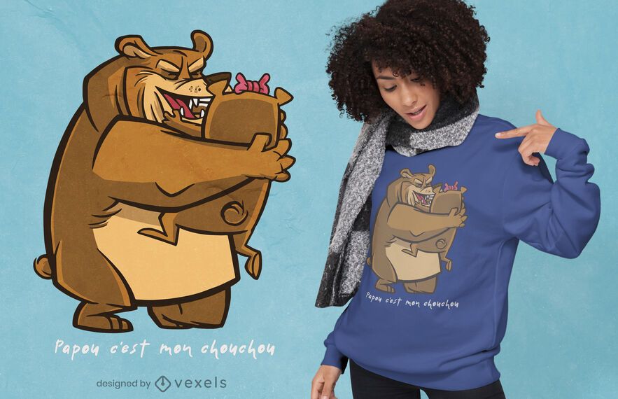 Diseño de camiseta papá oso Diseño de camiseta papá oso