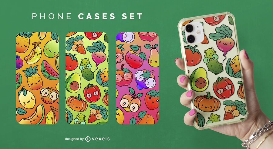 Juego de fundas para teléfono con comida kawaii Juego de fundas para teléfono con comida kawaii