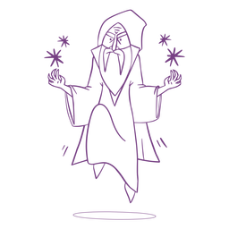 Flying wizard character Transparent PNG