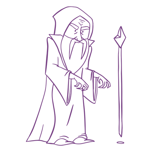 Wizard fantasy character PNG Design
