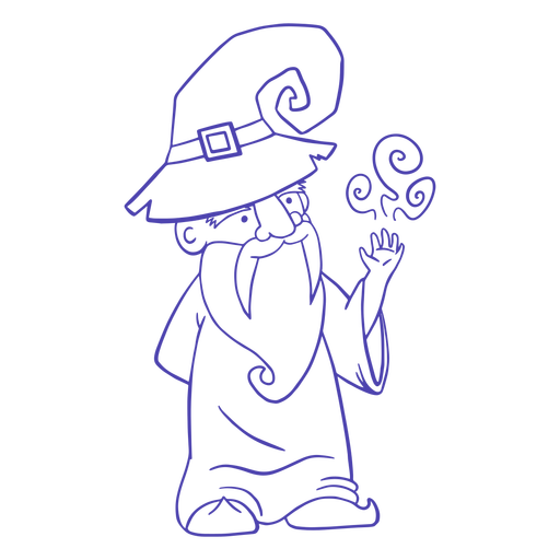 Wizard chibi character PNG Design