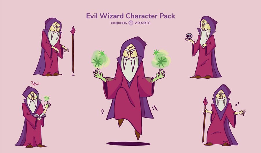 Evil wizard character set Evil wizard character set