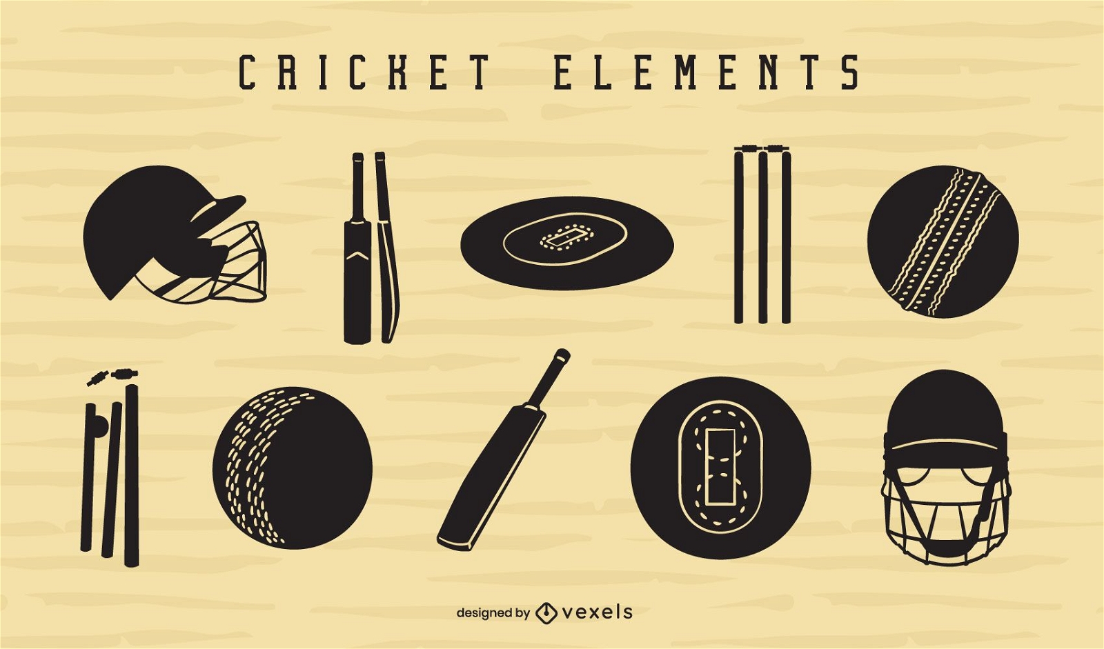 Conjunto de recorte de elemento de críquete