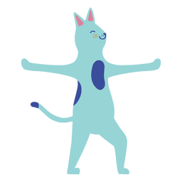 Cat dancing flat PNG Design