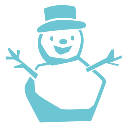 Smiling snowman cut out Transparent PNG