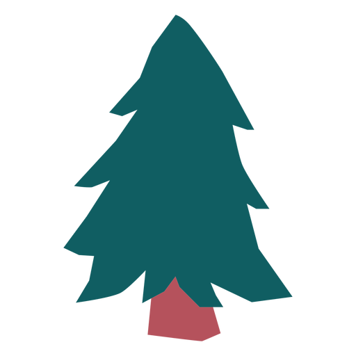 Small pine tree flat PNG Design