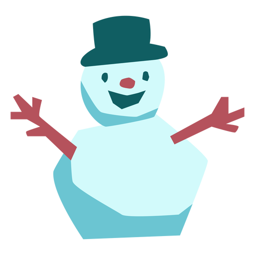 Smiling snowman flat