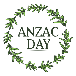 Anzac day sign color stroke Transparent PNG