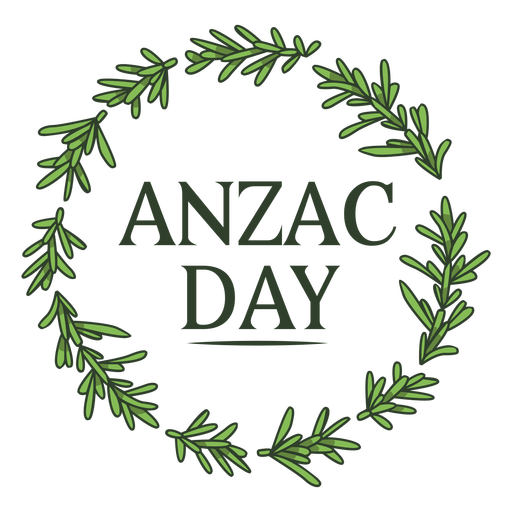 Anzac day sign color stroke PNG Design