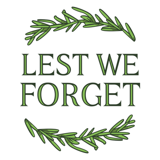 AnzacDay-RosemarySprigs-RealisticDetailedContourLineVintageSerif-ColorVinyl-CR - 8 PNG-Design