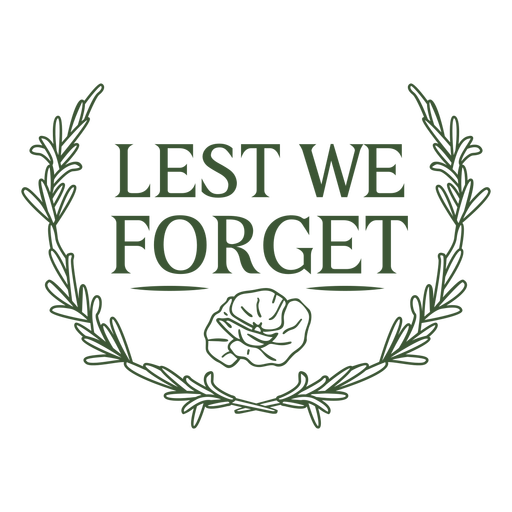 Anzac day memorial wreath badge PNG Design