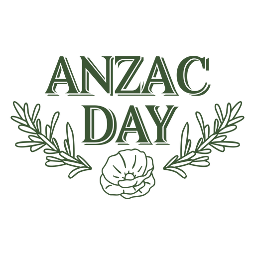 Anzac day ornamental sign stroke