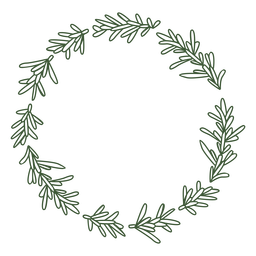 Leaves circle decoration PNG Design