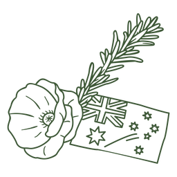 New zealand flag decoration PNG Design