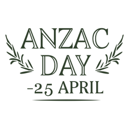 Anzac day sign stroke PNG Design Transparent PNG
