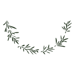 Media corona de trazo de hojas Transparent PNG