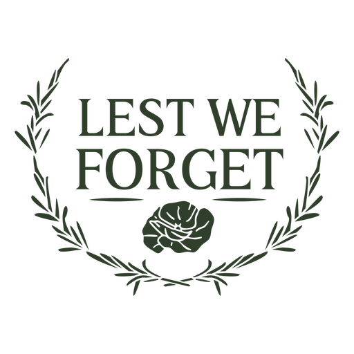 Anzac day memorial quote badge PNG Design