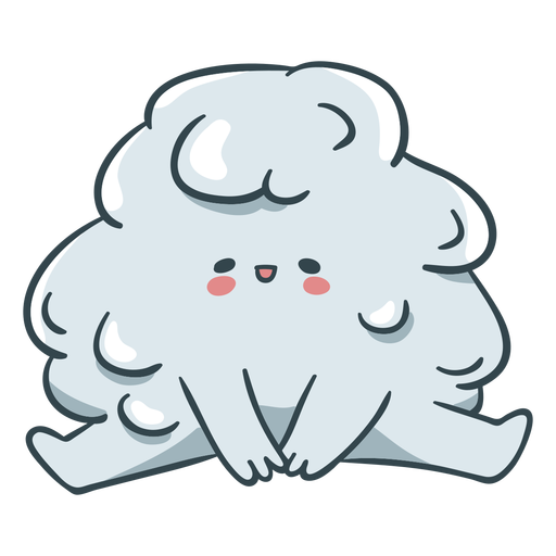 Melted snow ball cute PNG Design