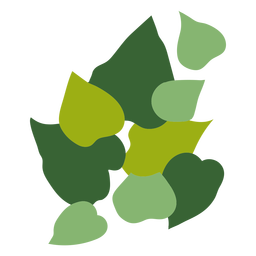 Various leaves flat PNG Design Transparent PNG