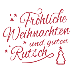 Merry Christmas and happy New Year cursive quote lettering