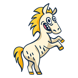 Crazy horse animal cartoon PNG Design Transparent PNG