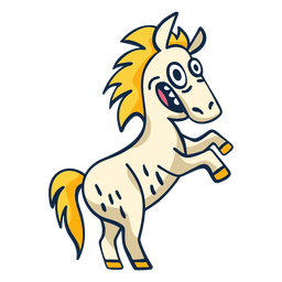 Dibujos animados de animales de caballo loco Diseño PNG