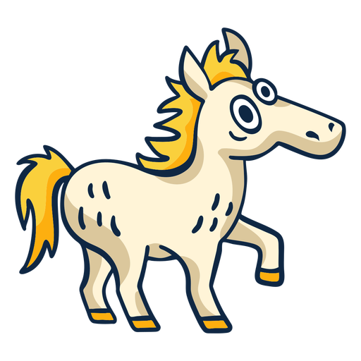 Happy horse animal cartoon PNG Design