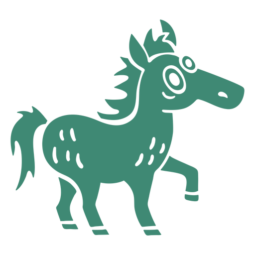 Happy horse animal cut out PNG Design