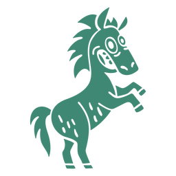 Silly horse animal cut out PNG Design