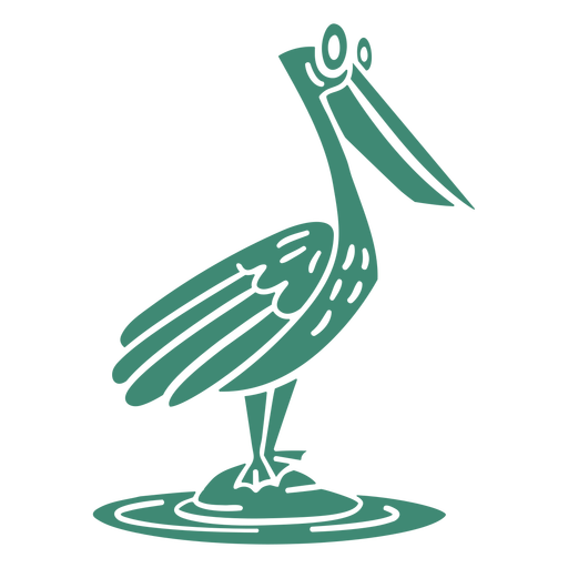 Funny pelican cut out PNG Design