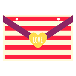 Carta de amor dos namorados plana Transparent PNG