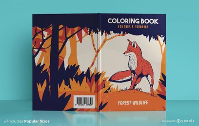 Diseño de portada de libro de vida silvestre forestal Diseño de portada de libro de vida silvestre forestal