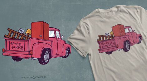 Antiker T-Shirt-Design des Kleintransporters