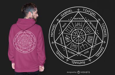 Diseño de camiseta del Sello de los Siete Arcángeles. Diseño de camiseta del Sello de los Siete Arcángeles.
