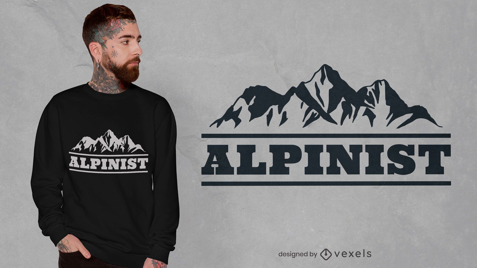 Design de camiseta com citações de alpinista da montanha