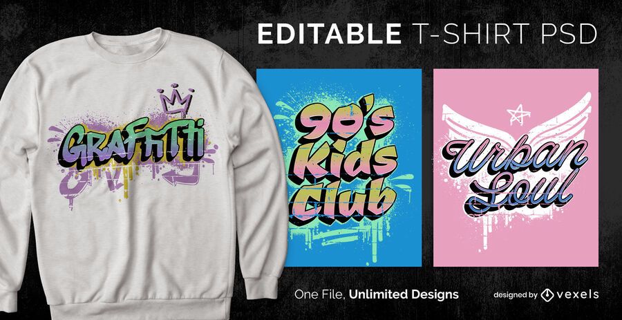 90s graffiti scalable t-shirt psd 90s graffiti scalable t-shirt psd