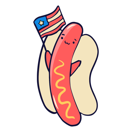 American hot dog cute