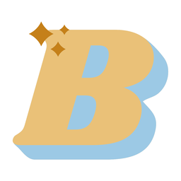 B letter sparkly retro alphabet font PNG Design