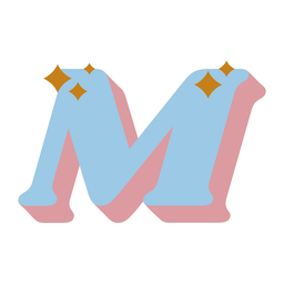 M Letter Sparkly Retro Alphabet Font PNG & SVG Design For T-Shirts