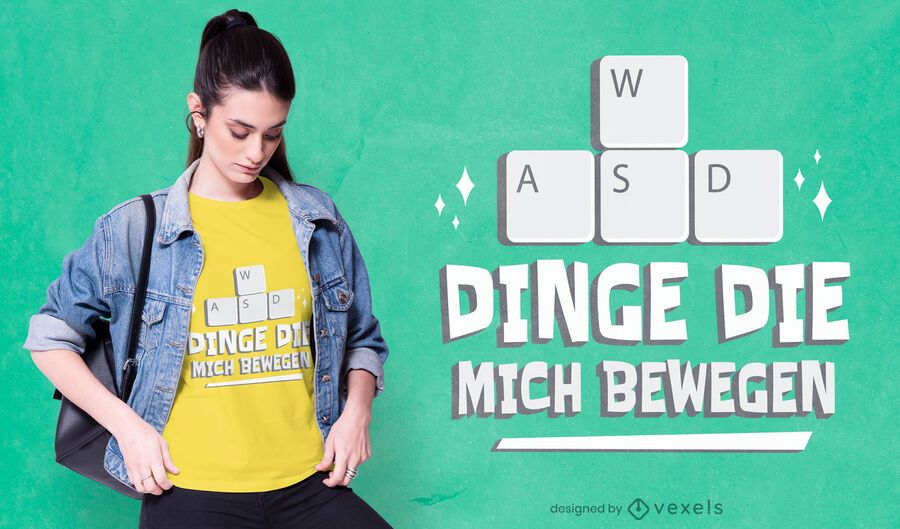 Deutsches Gamer Keyboard T-Shirt Design Deutsches Gamer Keyboard T-Shirt Design