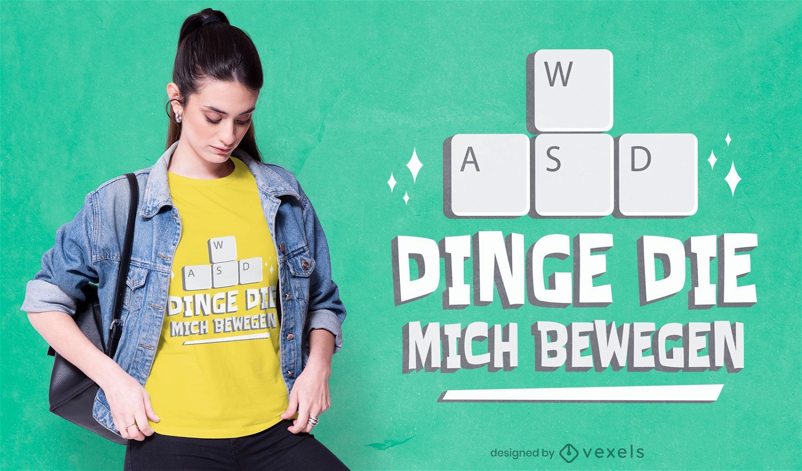 Design de camiseta com teclado para jogadores alem?es