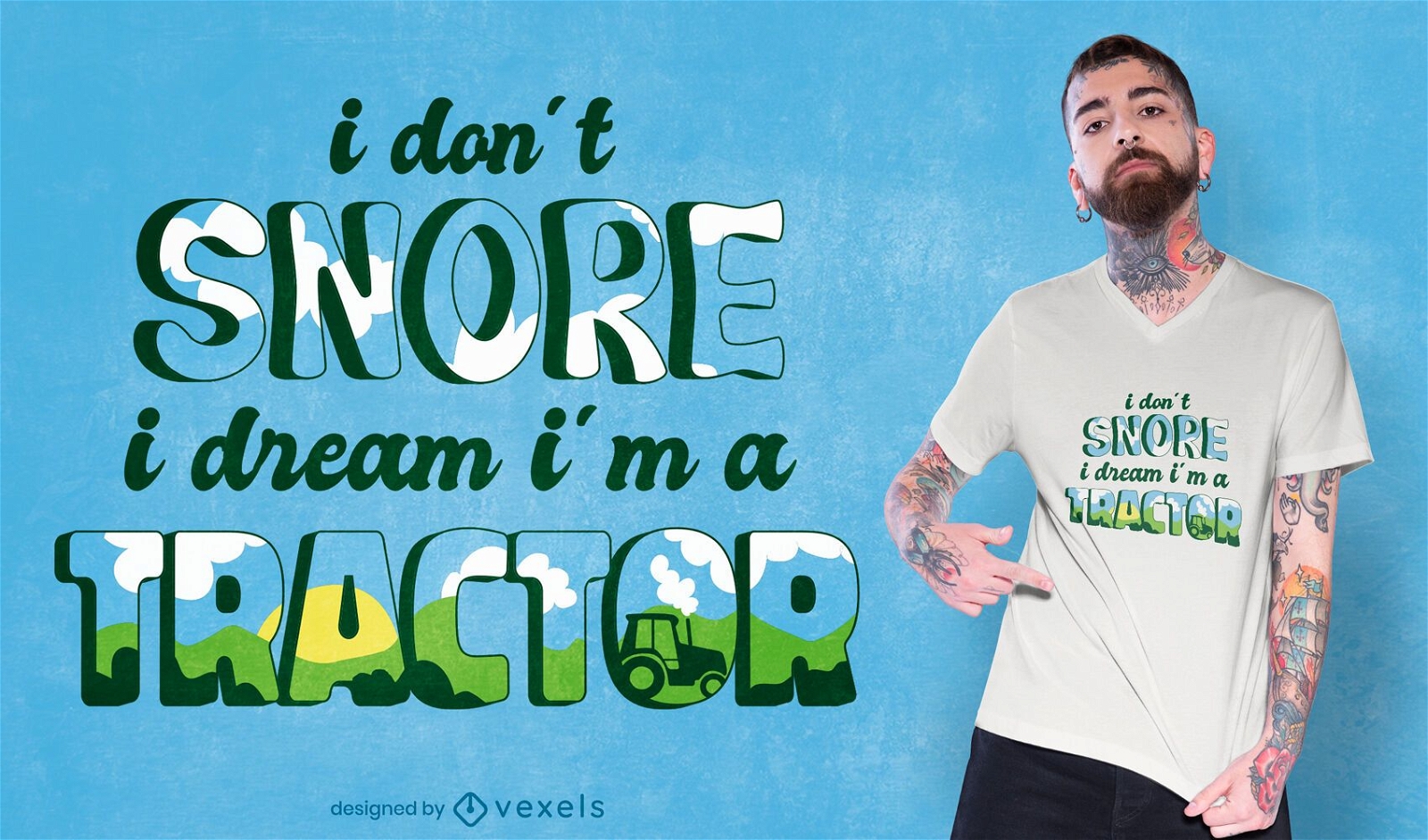Schnarchen lustiges Zitat T-Shirt Design