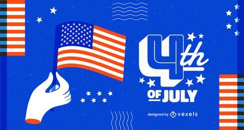 Fourth of july modern background