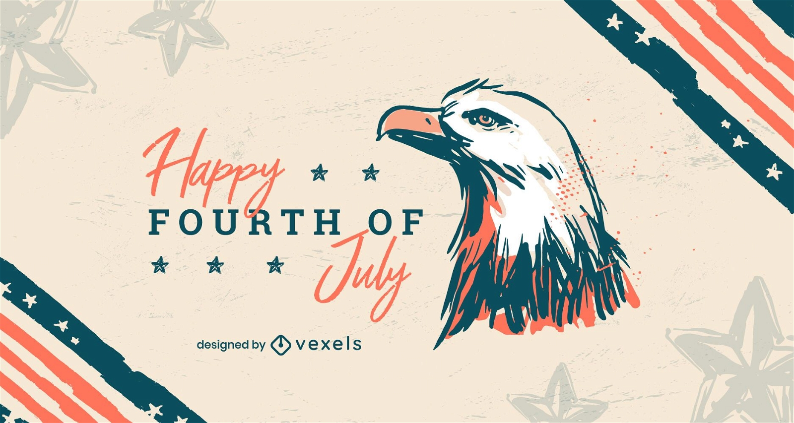 Fourth of july eagle background