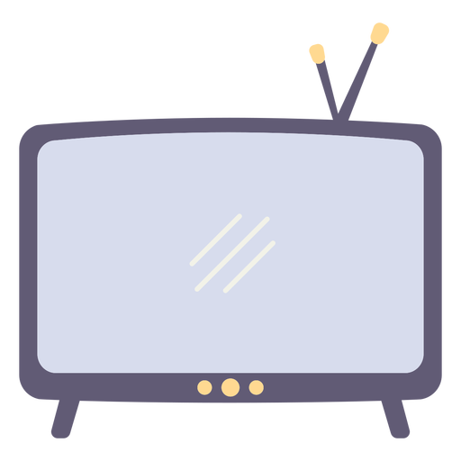 Vintage TV flat PNG Design